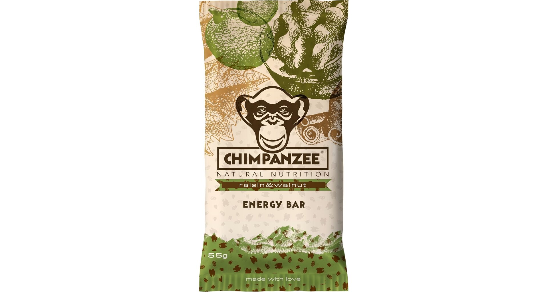 CHIMPANZEE ENERGY BAR Raisin - Walnut 55g