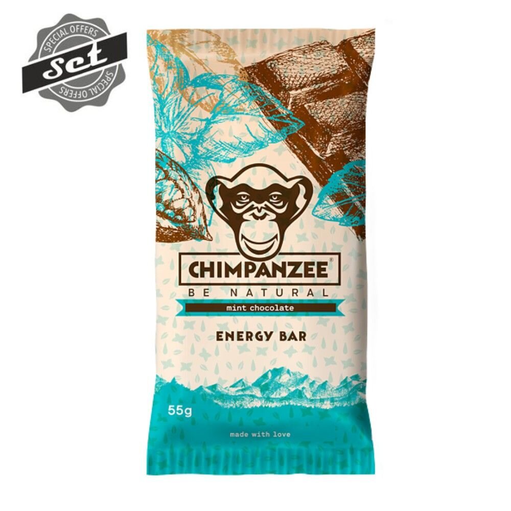 CHIMPANZEE ENERGY BAR Mint Chocolate 55g - SET 4+1 (5x55g)