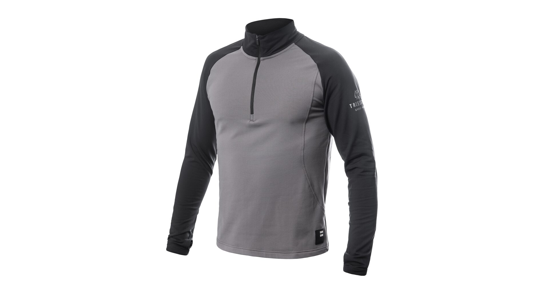 SENSOR COOLMAX THERMO pánská mikina zip steel gray/černá Velikost: XXXL