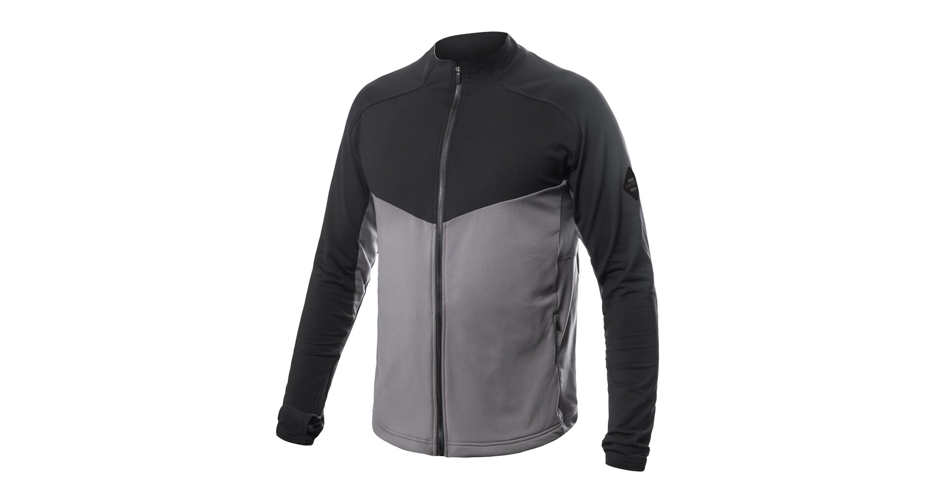 SENSOR COOLMAX THERMO pánská mikina celozip steel gray/černá Velikost: XXXL