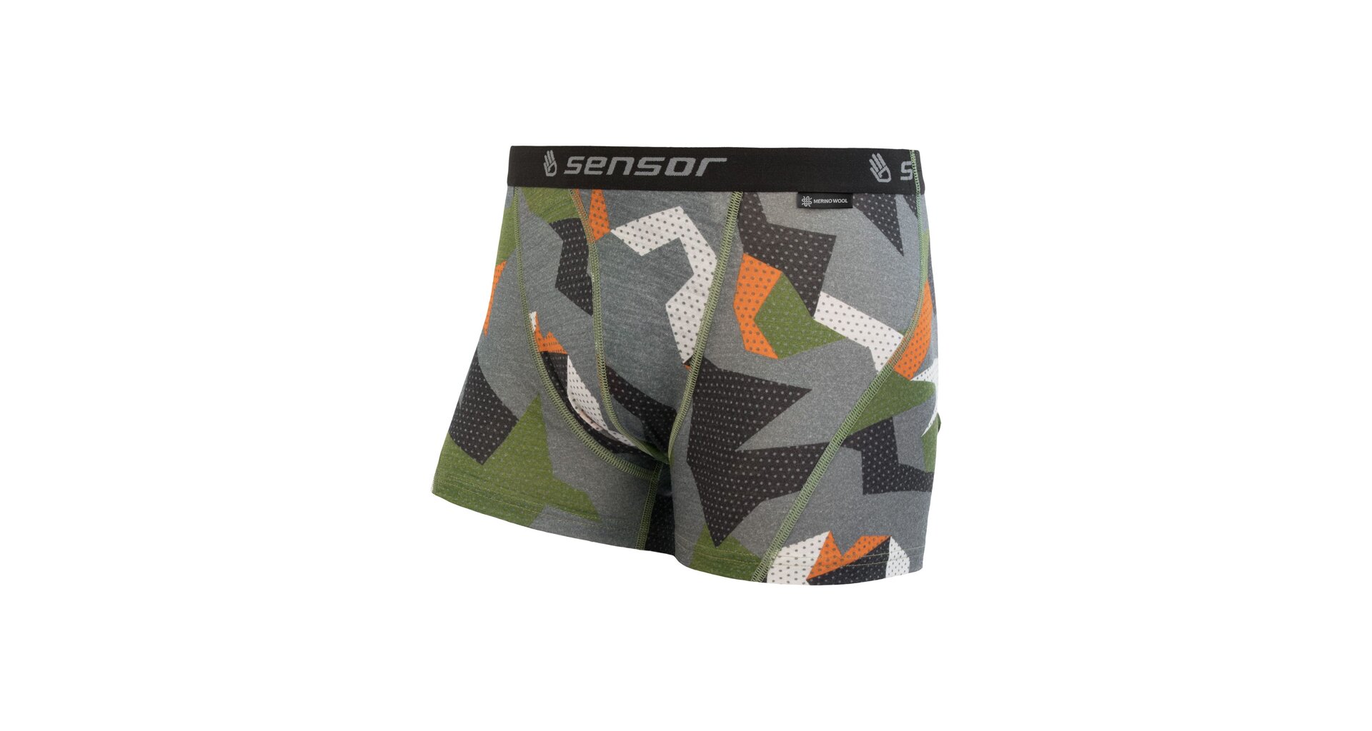 SENSOR MERINO IMPRESS pánské trenky safari/camo Velikost: M