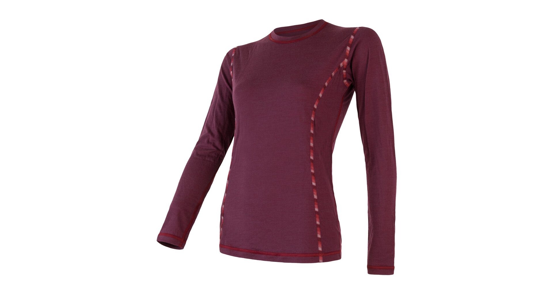 SENSOR MERINO AIR dámské triko dl.rukáv port red Velikost: XL