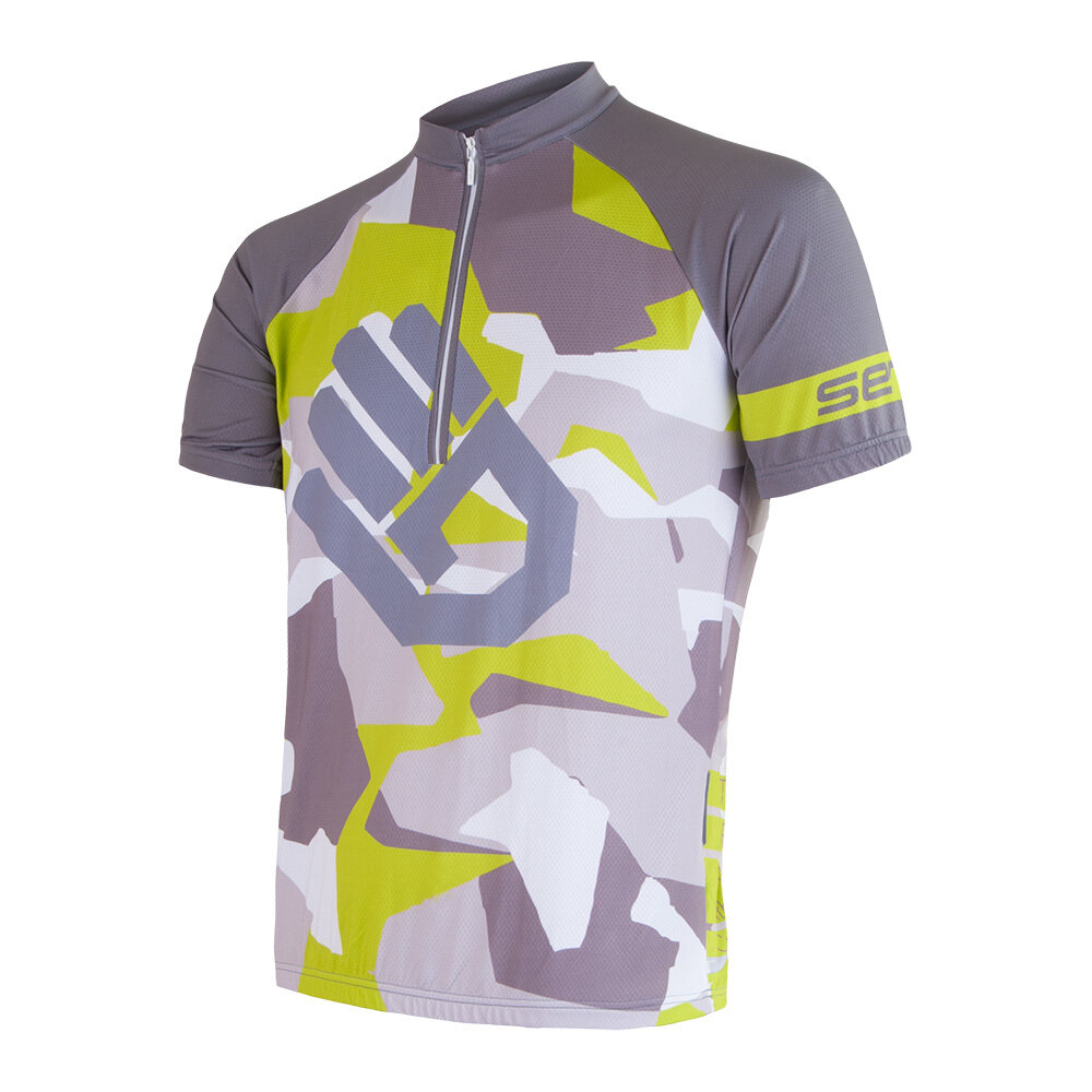 SENSOR CYKLO CAMO pánský dres kr.ruk. zelená Velikost: XL