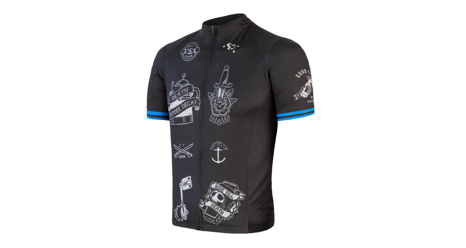 SENSOR CYKLO TOUR pánský dres kr.rukáv black tattoo Velikost: XL