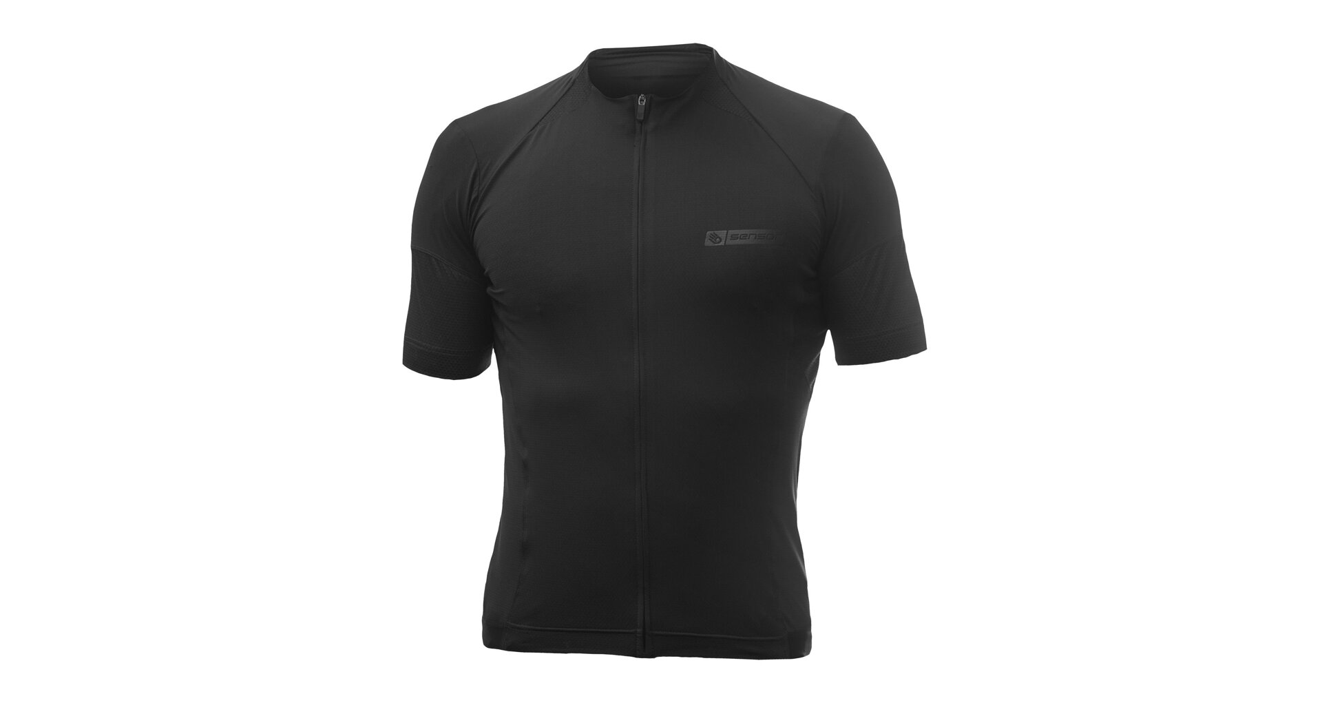 SENSOR COOLMAX RACE pánský dres kr.rukáv celozip true black Velikost: S