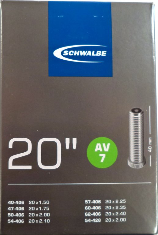 duše SCHWALBE AV7 20"x1.50-2.00 (40-406/54-428) AV/40mm