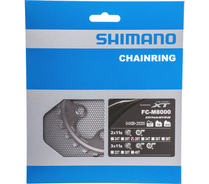převodník 28z Shimano XT FC-M8000 2x11 4 díry