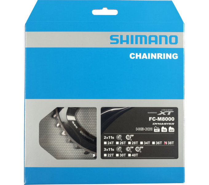 převodník 38z Shimano XT FC-M8000 2x11 4 díry