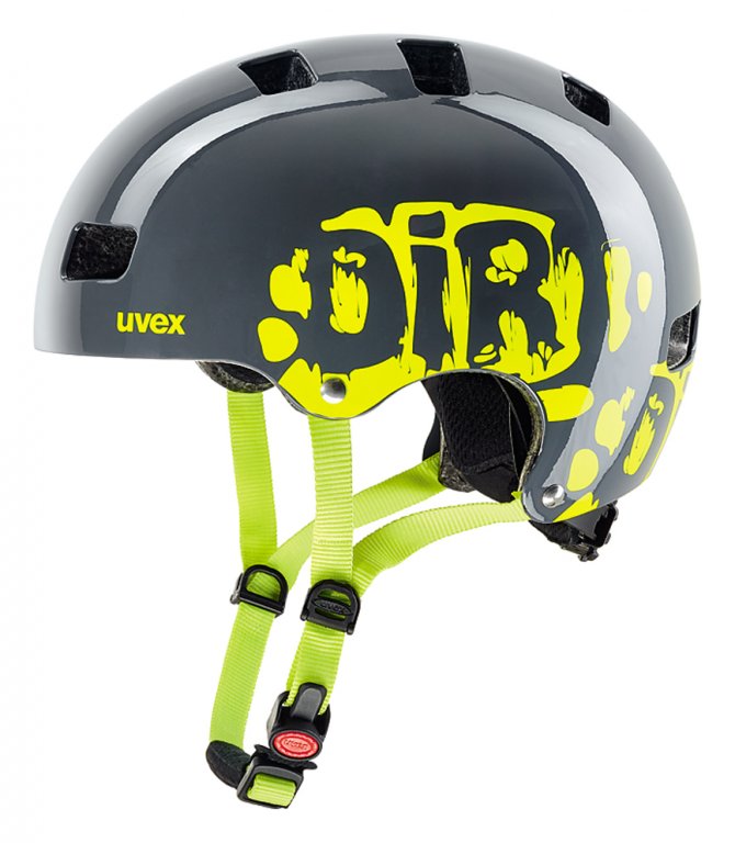 přilba dětská UVEX Kid 3 dirtbike grey/lime Varianta: 55-58