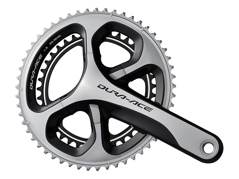 kliky Shimano Dura-Ace FC-9000 2x11 53/39z 172,5mm černo-stříbrné original bal.