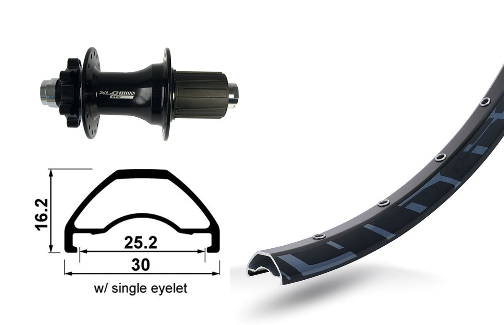 kolo zapletené 29“ XLC Rodi Ready 622-25 zadní 32 děr Niro