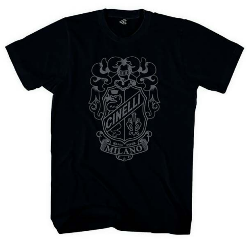 Tričko Cinelli CREST - Black Velikost oblečení: L