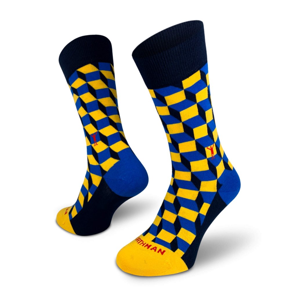 Ponožky Kubrik žluté Barva: Žlutá, Velikost: 38-41