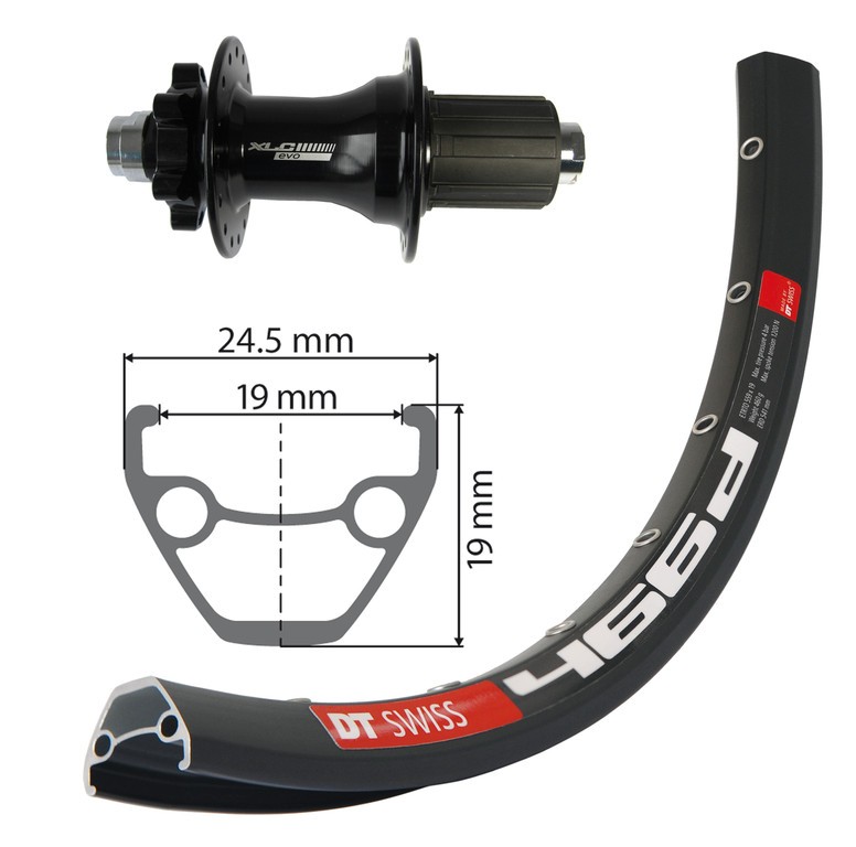 kolo zapletené 27,5“ DT Swiss D466 584-19 zadní 32 děr Niro