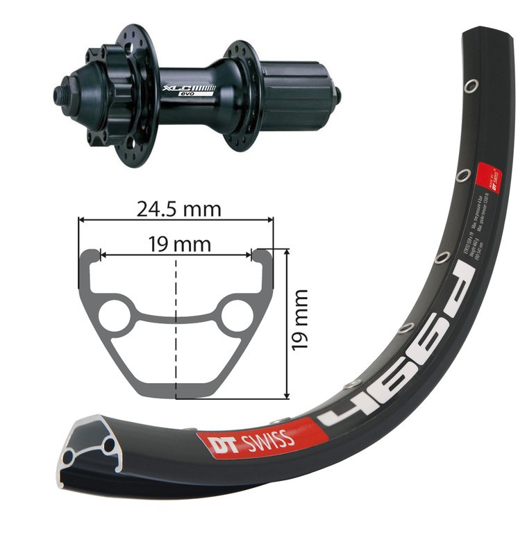 Kolo zapletené 27,5“ DT Swiss D466 584-19 zadní 32 děr Niro