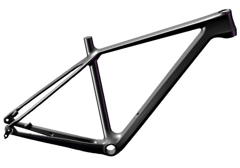 rám MTB carbon 29" 17" surový povrch černý