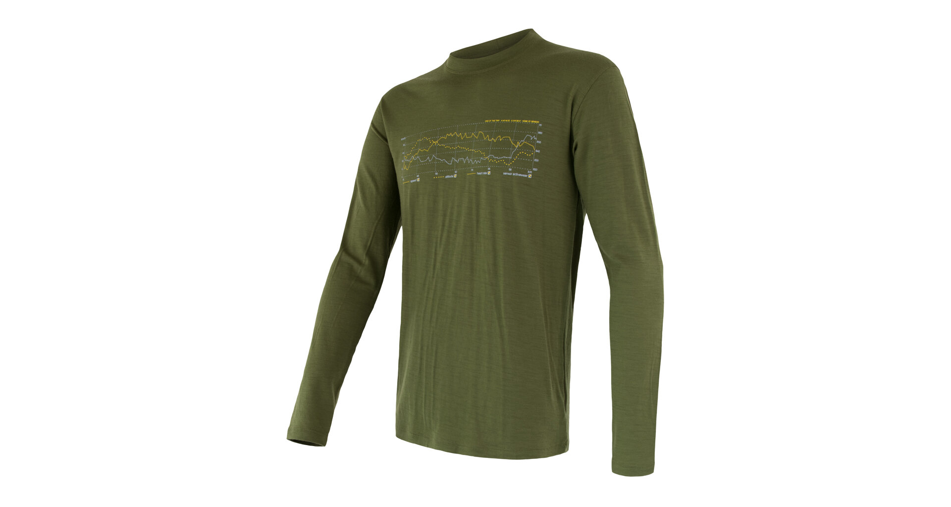 SENSOR MERINO ACTIVE PT TRACK pánské triko dl.rukáv safari green Velikost: XL