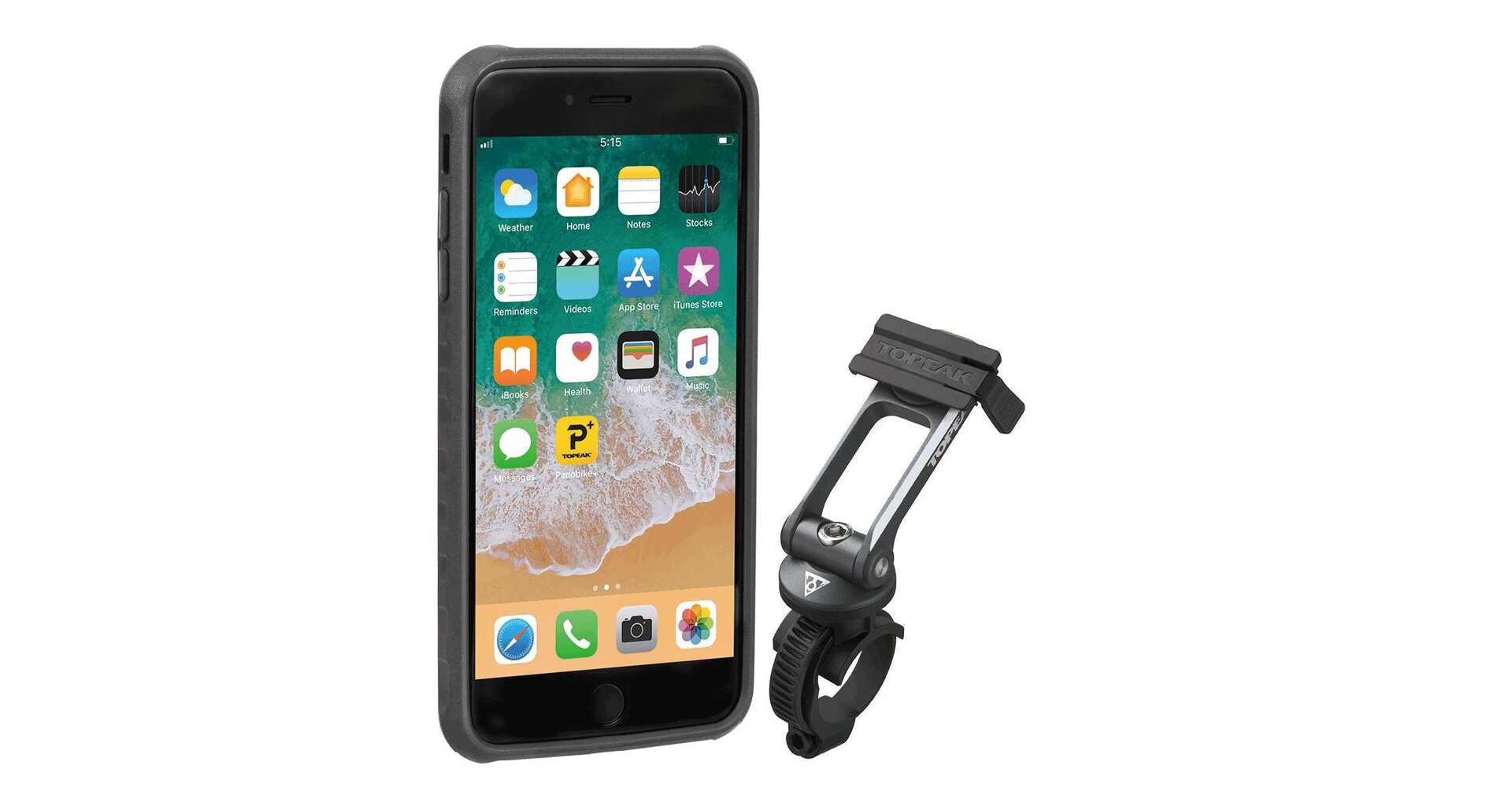 TOPEAK obal RIDECASE pro iPhone 6 Plus, 6s Plus, 7 Plus, 8 Plus černá/šedá 2019