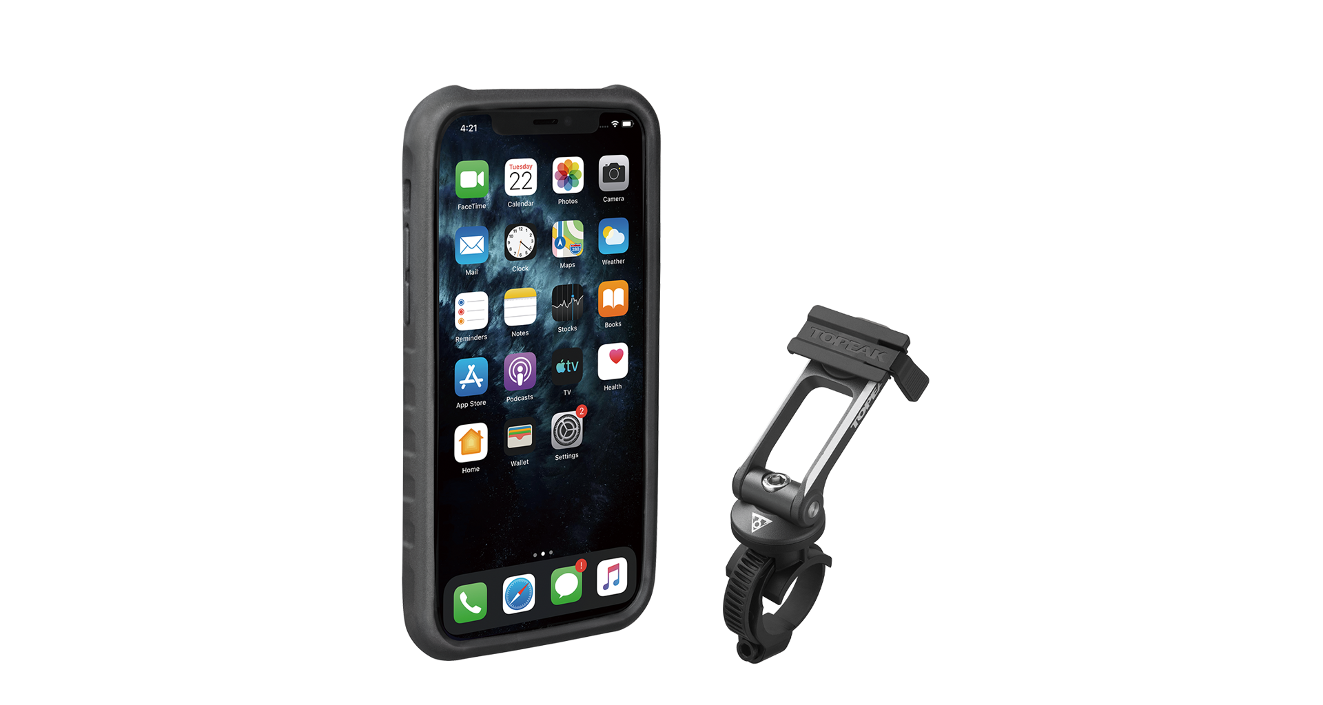 TOPEAK obal RIDECASE pro iPhone 11 Pro černá/šedá