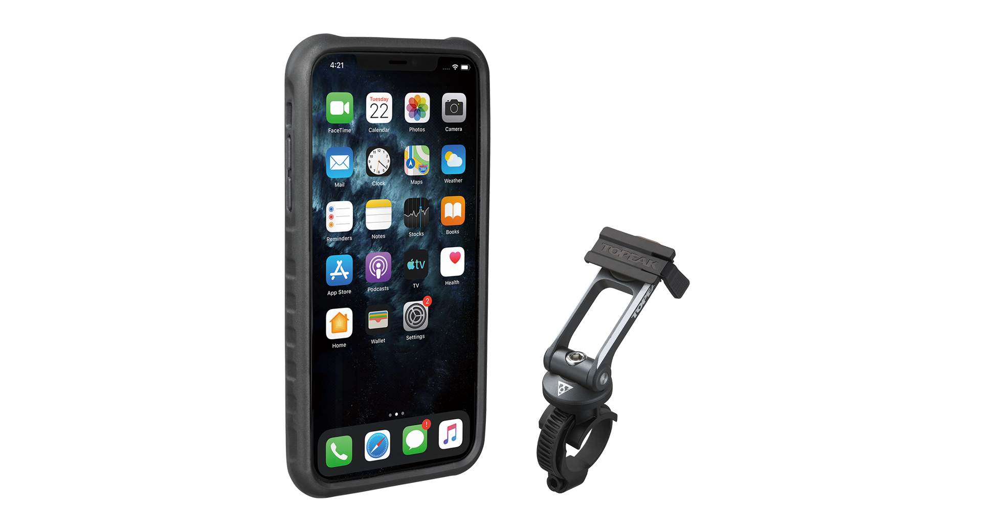 TOPEAK obal RIDECASE pro iPhone 11 Pro Max černá/šedá