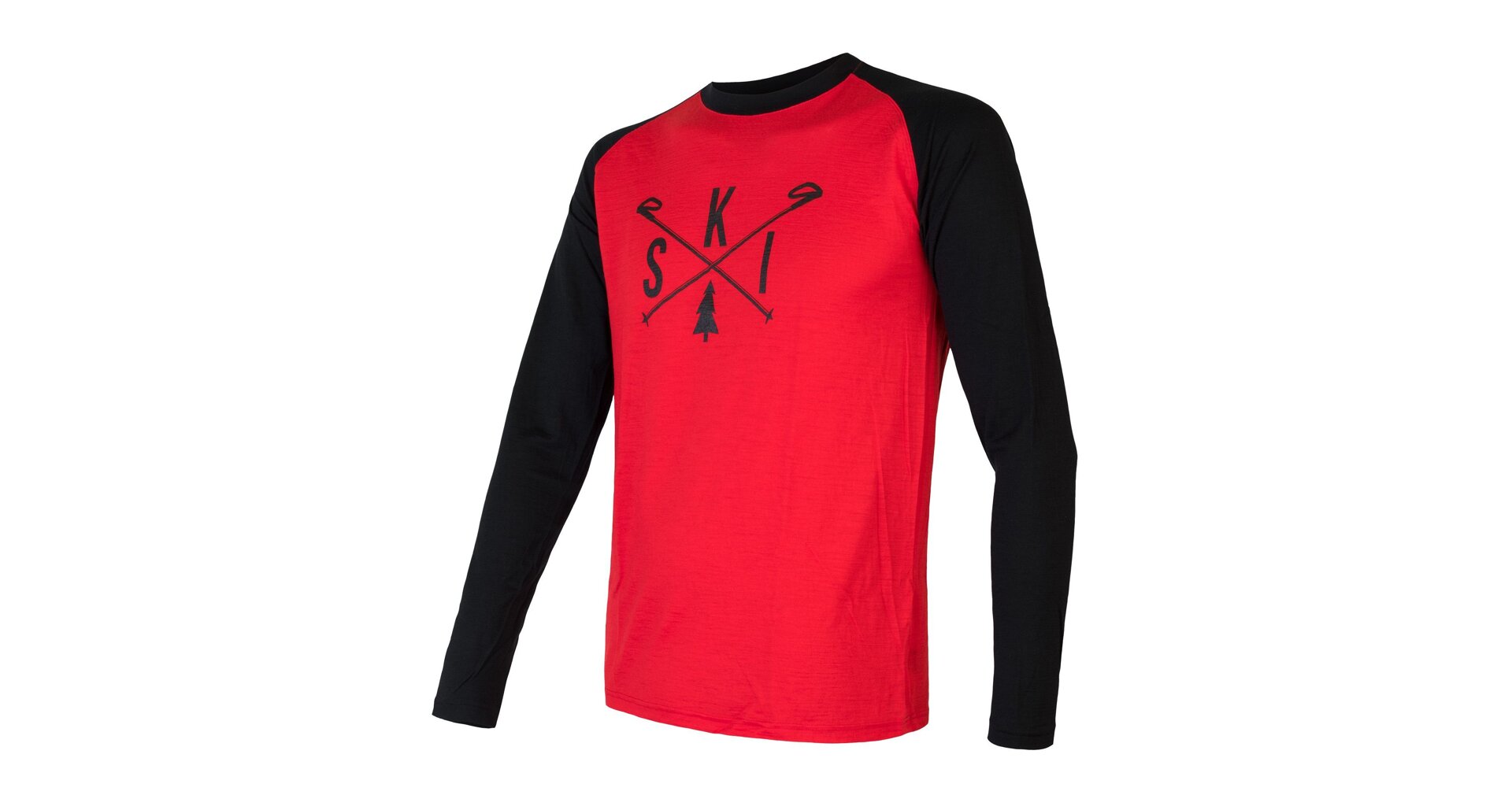 SENSOR MERINO ACTIVE PT SKI pánské triko dl.rukáv červená/černá Velikost: XL