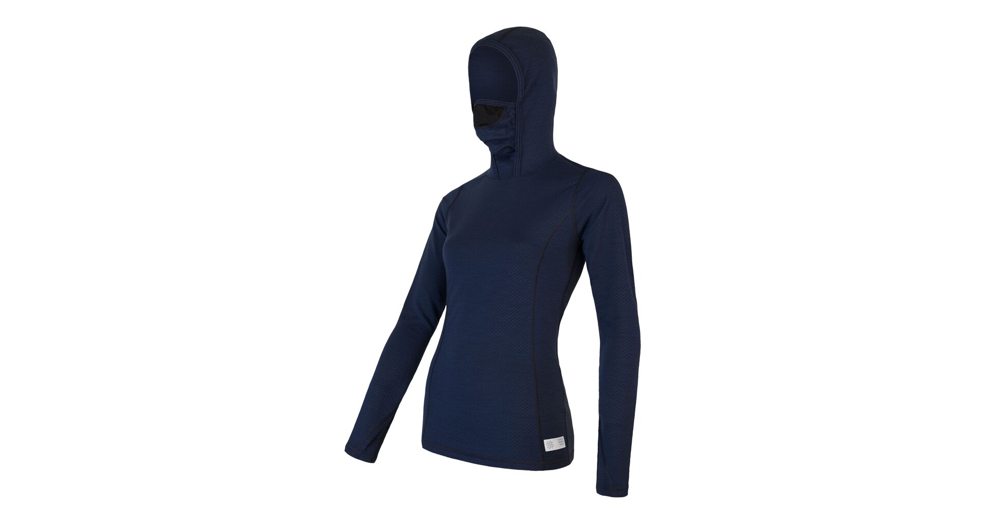 SENSOR MERINO DF dámské triko dl.rukáv s kapucí deep blue Velikost: XL