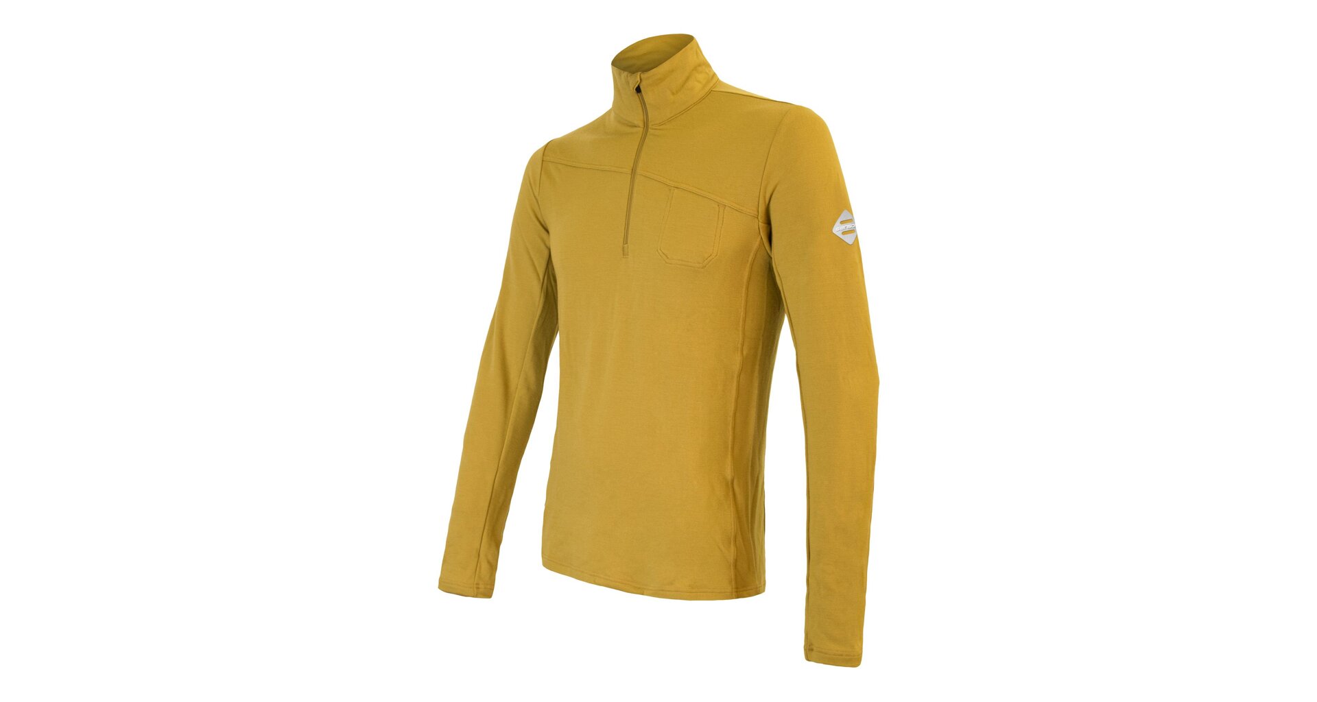 SENSOR MERINO EXTREME pánská mikina dl.rukáv zip mustard Velikost: XL