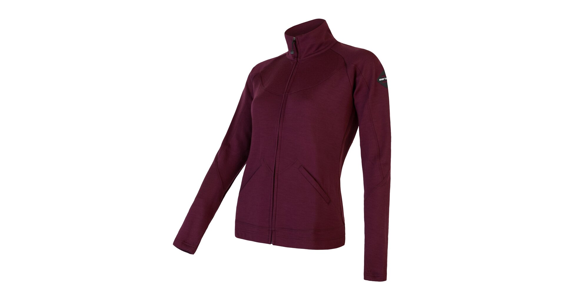 SENSOR MERINO UPPER dámská mikina celozip port red Velikost: XL