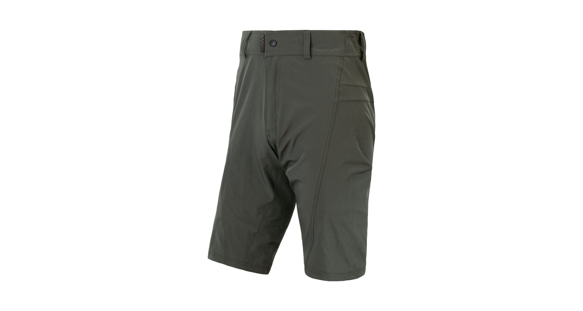 SENSOR HELIUM pánské kalhoty s cyklovložkou krátké volné olive green Velikost: M