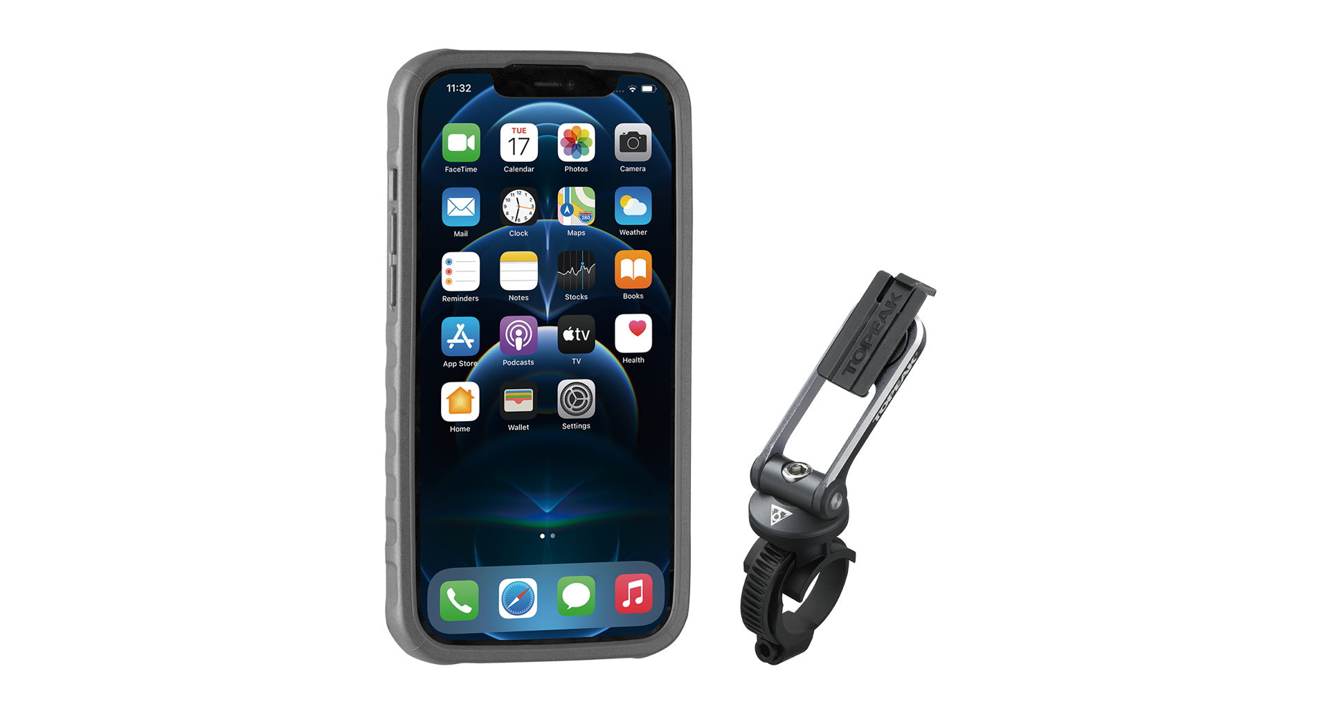 TOPEAK obal RIDECASE pro iPhone 12 Pro Max černá/šedá