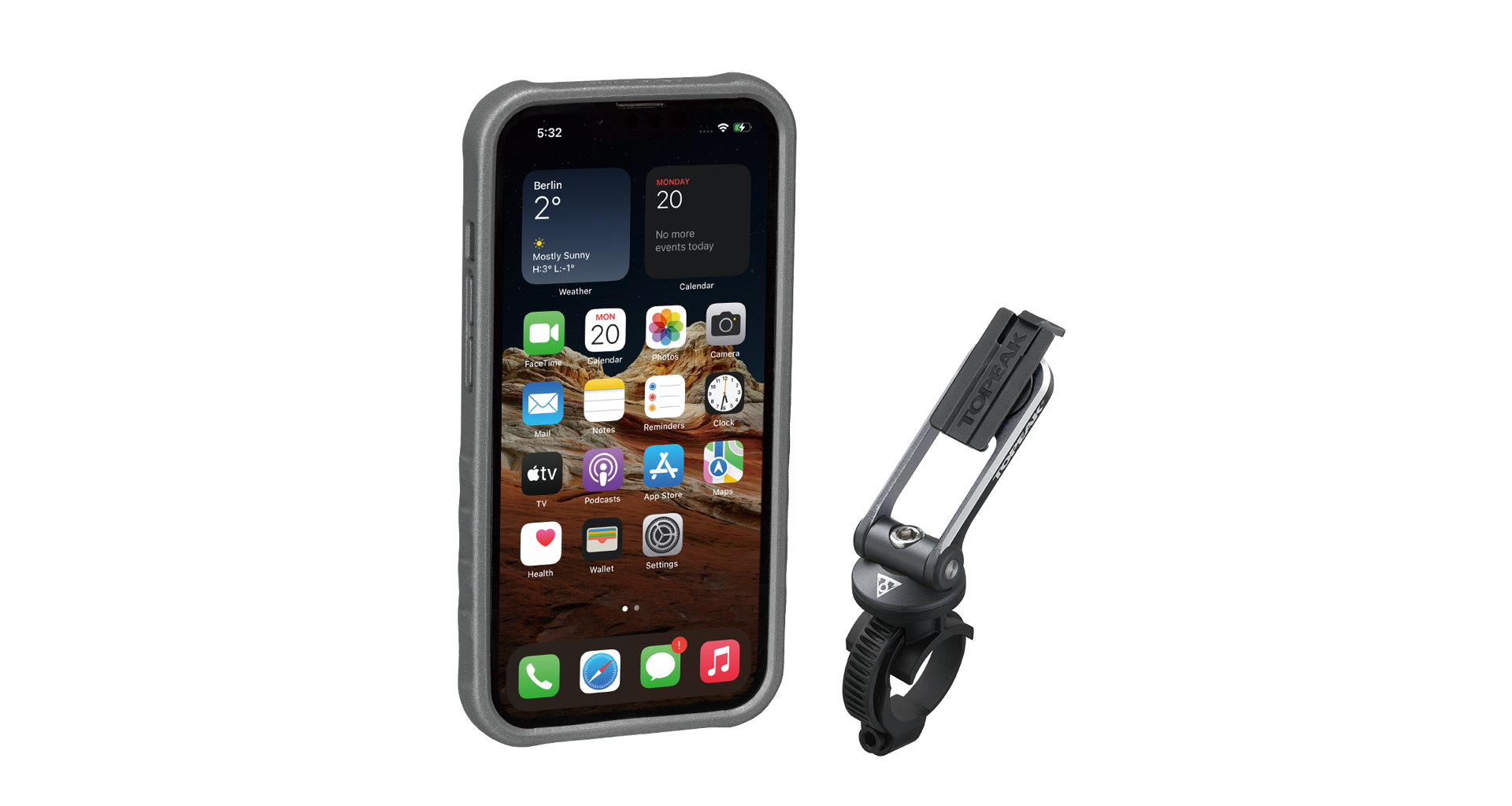 TOPEAK obal RIDECASE pro iPhone 13 černá/šedá