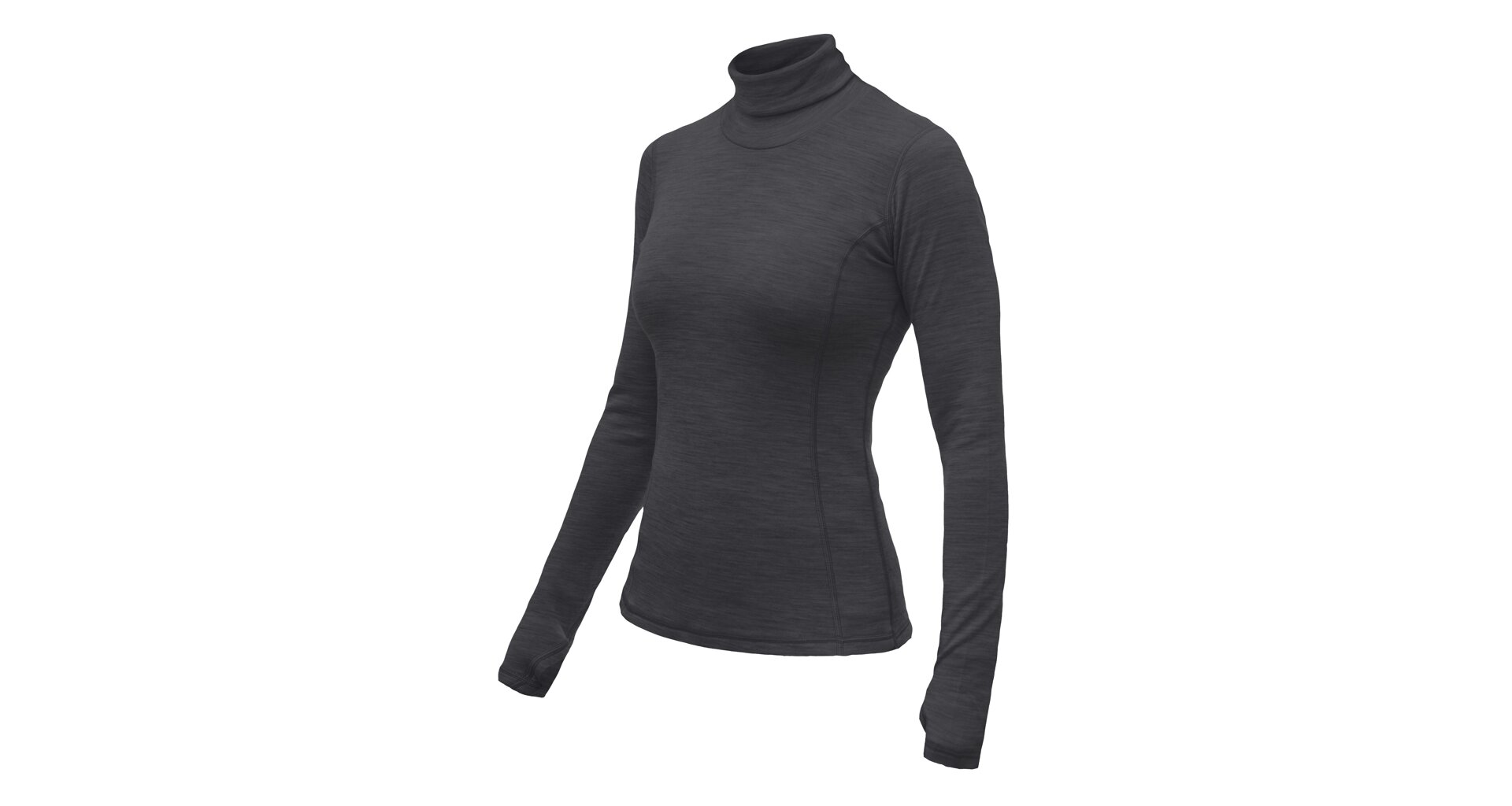 SENSOR MERINO BOLD dámské triko dl.rukáv roll neck anthracite gray Velikost: XL