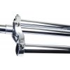 Dvoukorunková pevná vidlice chrom 63cm 1 1/8", detail hlavová trubka