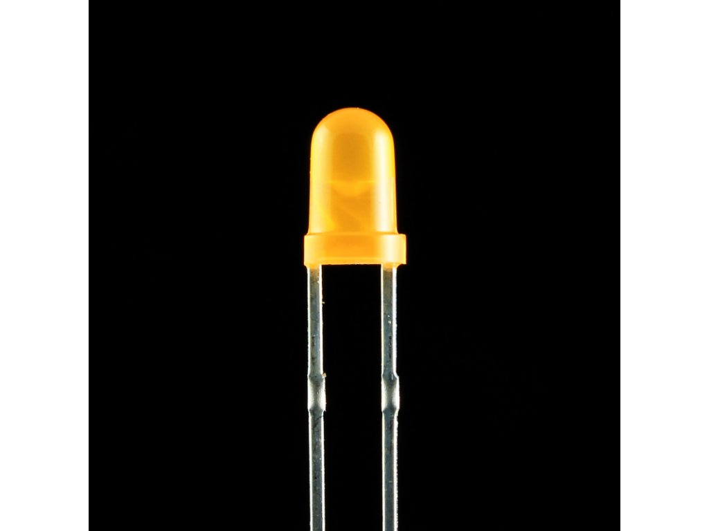 LED 5mm diffuzni oranzova