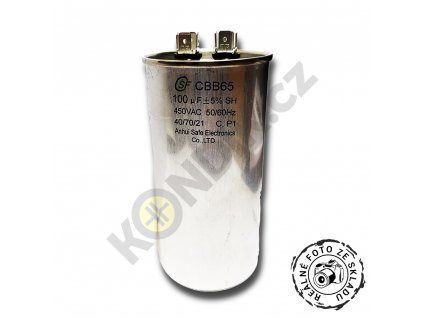 Kondenzátor rozběhový 100uF 450V CBB65