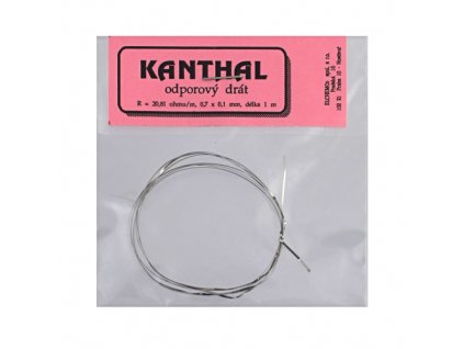 Odporový drát KANTHAL 20,81 Ohm/m 0,7x0,1mm (1m)
