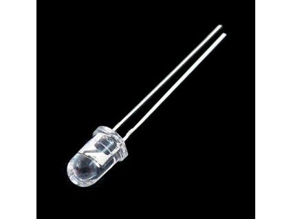 LED dioda 5mm bílá studená, Lucky Light LL-504WC2E-W2-2CC