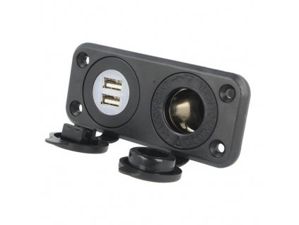 A13-142194BPD automobilová zásuvka s 2x USB zásuvkou