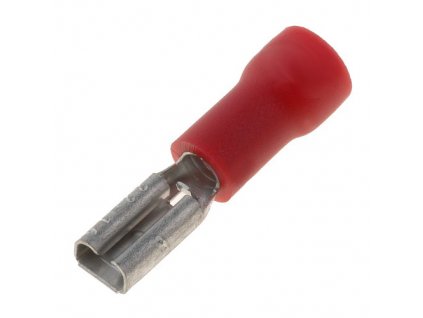 Faston 2,8x0,5mm zásuvka límec červený