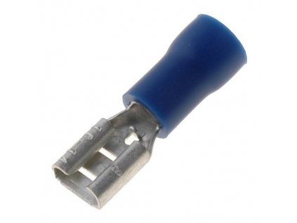Faston 4,8x0,5mm zásuvka límec modrý