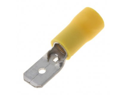 Faston 6,3x0,8mm vidlice límec žlutý