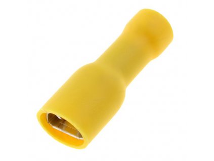 Faston 6,3x0,8mm zásuvka celoizol žlutý