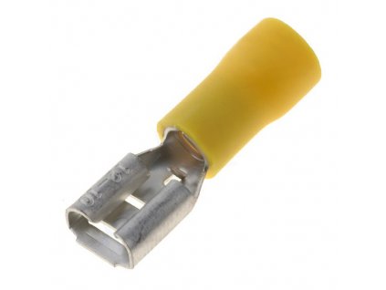 Faston 6,3x0,8mm zásuvka límec žlutý