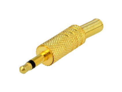 Konektor JACK 3,5mm vidlice mono zlato