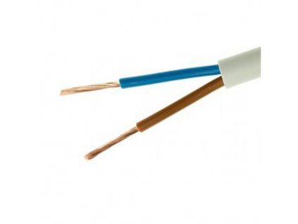 H03VVH2-F 2x0,75 kabel oválný bílý