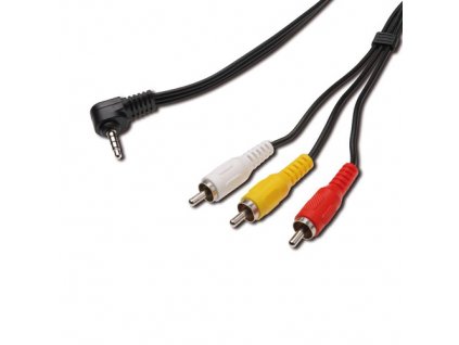 Redukční kabel JACK 3,5mm 4pin - 3x CINCH M/M 1,5m