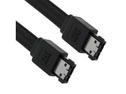 Datový kabel eSATA 1m stíněný černý