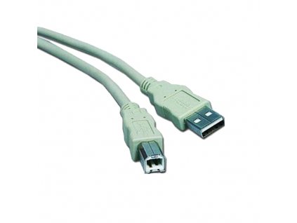 Kabel USB 2.0 - USB A-B 1m bílá