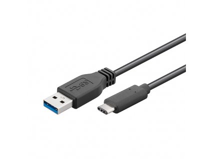 Kabel USB 3.1 - USB 3.0 C-A 0,5m černý