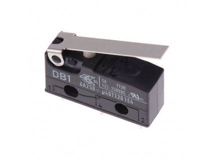 Mikrospínač s páčkou ON-(ON), SPDT, DB1C-A1LB